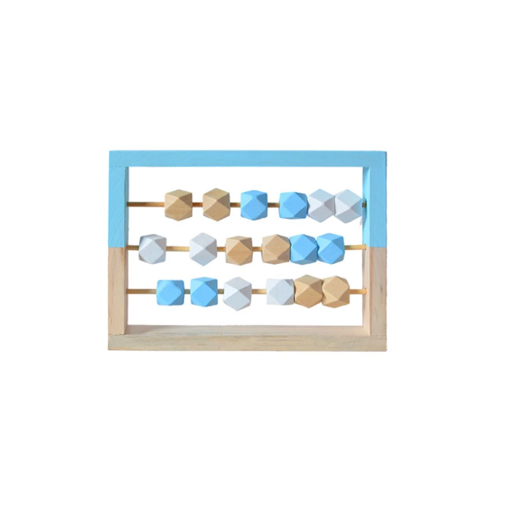 S Детская деревянная бисер «геометрическая фигура» 3-5 Бусы Abacus обучающие игрушки для детей для раннего развития Игрушка - Цвет: S
