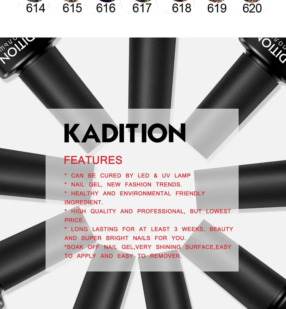 KADITION 3D Алмазный гель для ногтей с блестками лак Bling Diamond UV светодиодный Гель-лак для ногтей нужно базовое верхнее покрытие дизайн ногтей