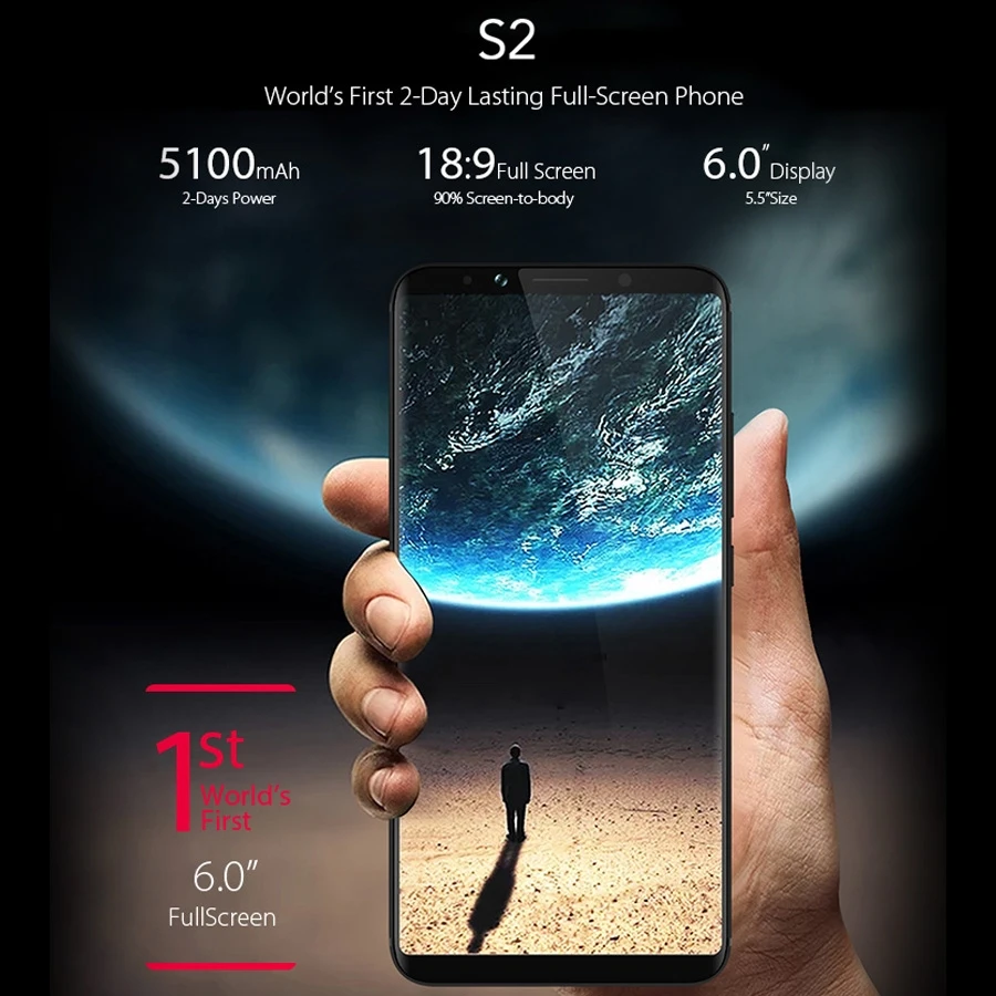 Оригинальный umidigi S2 мобильный телефон MTK helio p20 6.0 дюймов 5100 мАч 13.0mp двойной сзади