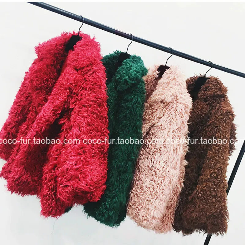Chic Fleece Blazer Shaggy Faux Fur Lapel Hairy Coat Plush Jacket Velvet Long Cardigan Lamb Outwear Trench Tops 2018 |