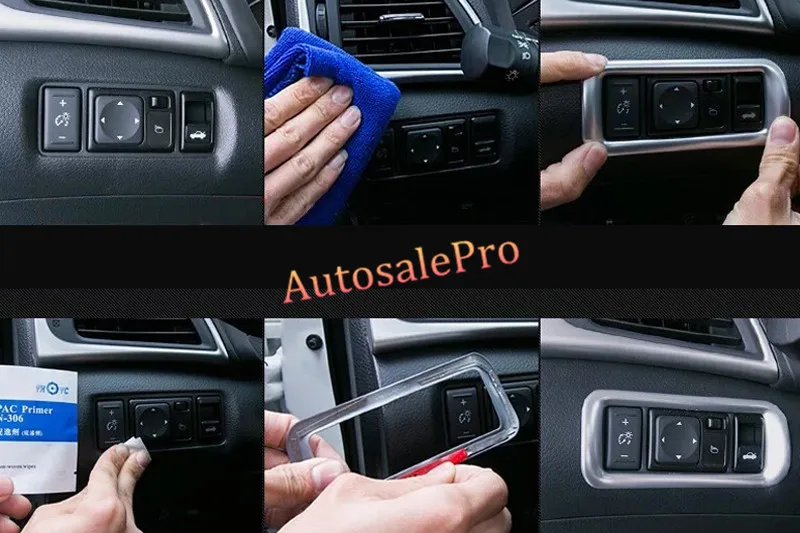 Для NISSAN SENTRA Sylphy 2012-2015 Matt ABS Хром Интерьер головной свет переключатель Рамки крышка