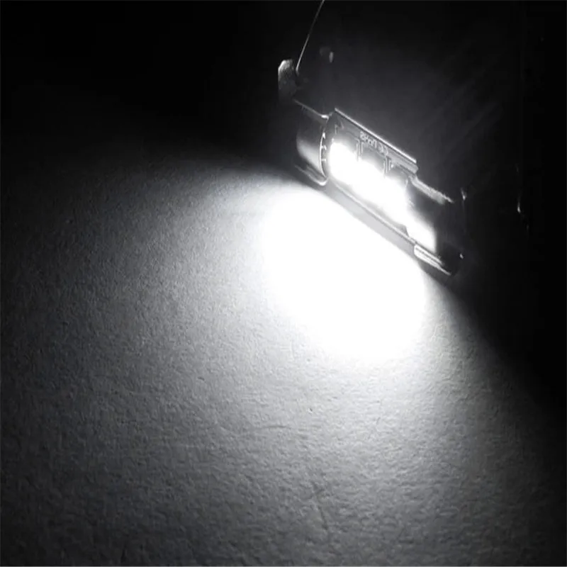 5pcs 5050 36mm 3SMD LED double-tip lamp compartment decoding width light reading 12v bulbs for cars white | Автомобили и