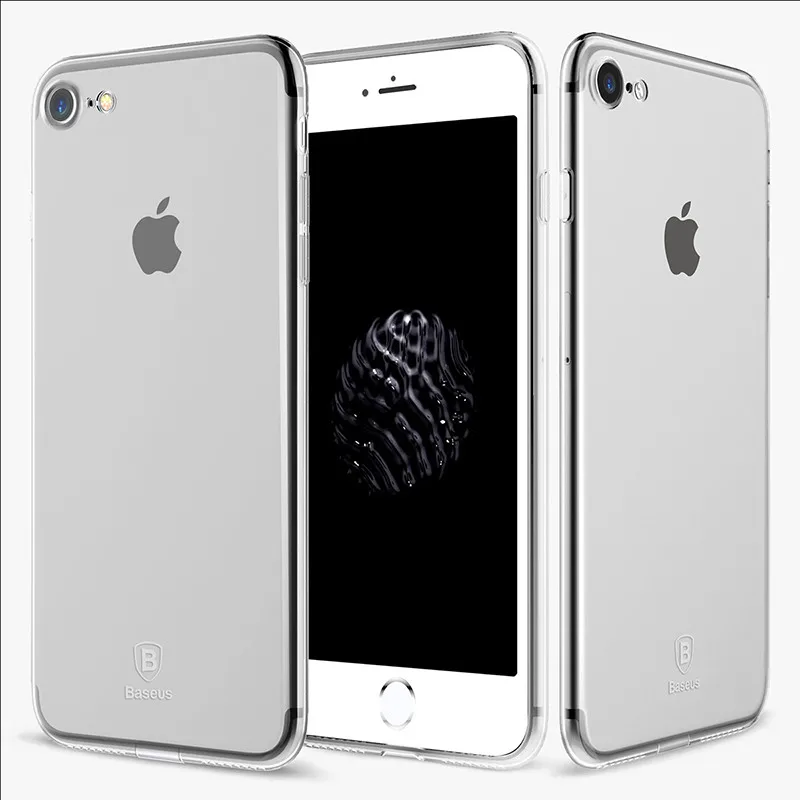 Transparent Baseus Прозрачный чехол для iPhone 7 8 Plus, мягкий силиконовый чехол из ТПУ для iPhone 7 7 Plus, Ультратонкий чехол для iPhone 8 8 Plus - Цвет: Transparent