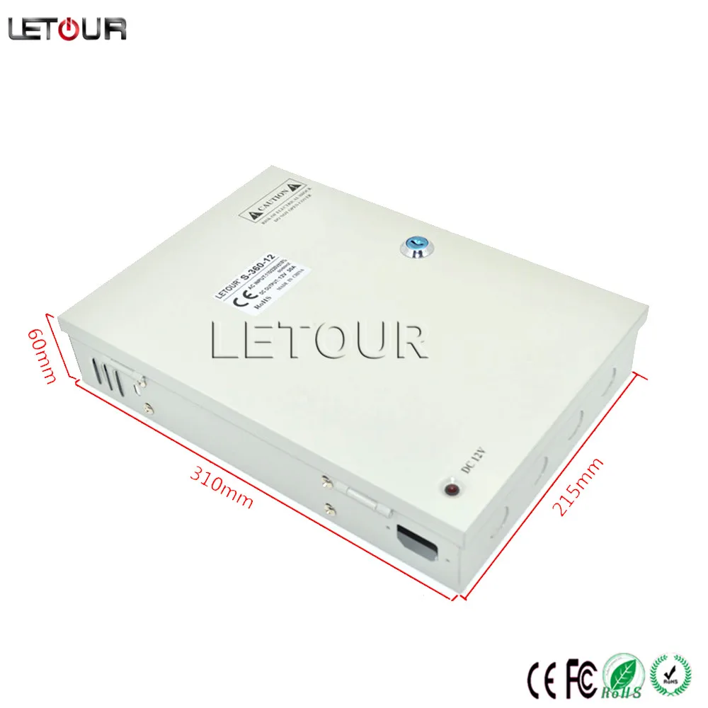 18CH DC 12 В 30A CCTV Питание Box 360 Вт Камера централизованного Мощность AC 110 ~ 220 к с Защита
