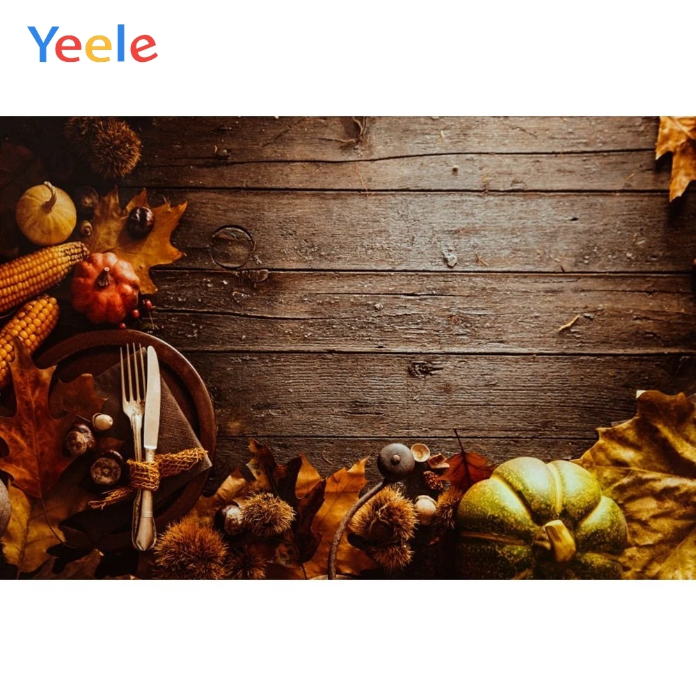 Yeele Осенний урожай Тыква деревянная доска фон для фотосъемки С Днем Благодарения