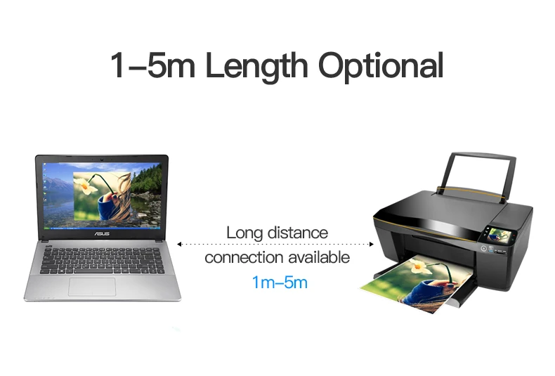 Vention USB 2,0 кабель для печати USB 2,0 type A Male To B Male Синхронизация данных сканер USB кабель для принтера 1 м 2 м для принтера hp Canon Epson