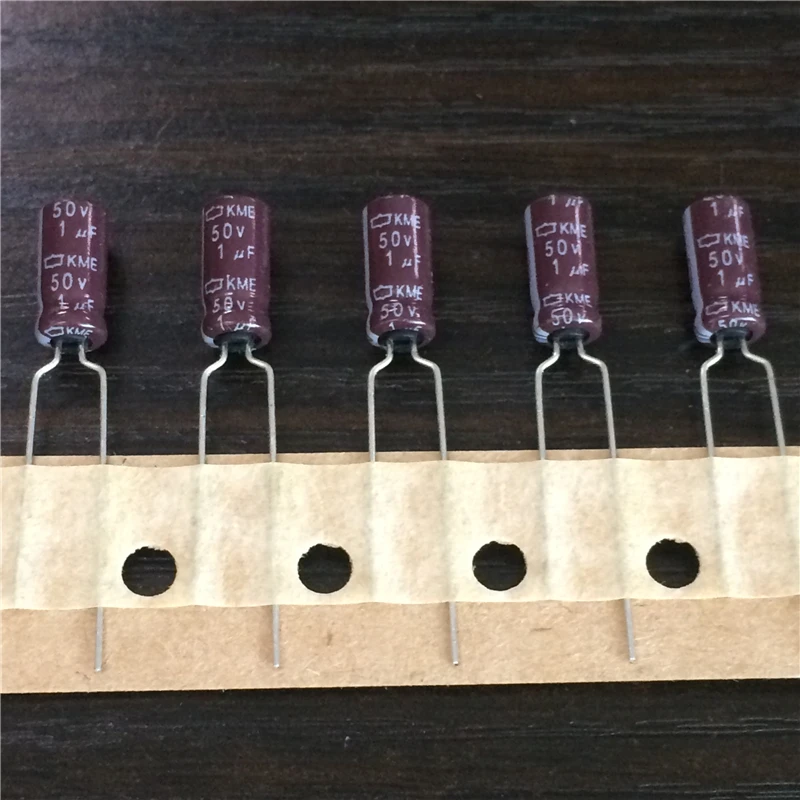 20 штук 1 мкФ с алюминиевой крышкой 50В NIPPON Chemi Con NCC КМЕ Series 5x11 мм 50V1uF