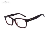 new fashion eyeglasses big square lens acetate frame women dark red classic eyewear flex hinge prescription glasses ww946 c4