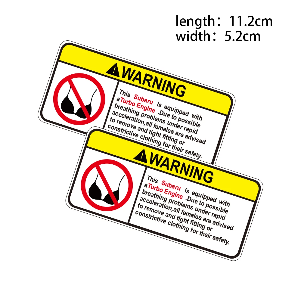 

KODASKIN 2 Pieces 2D Warning to all female passengers Sticker Decal Emblem