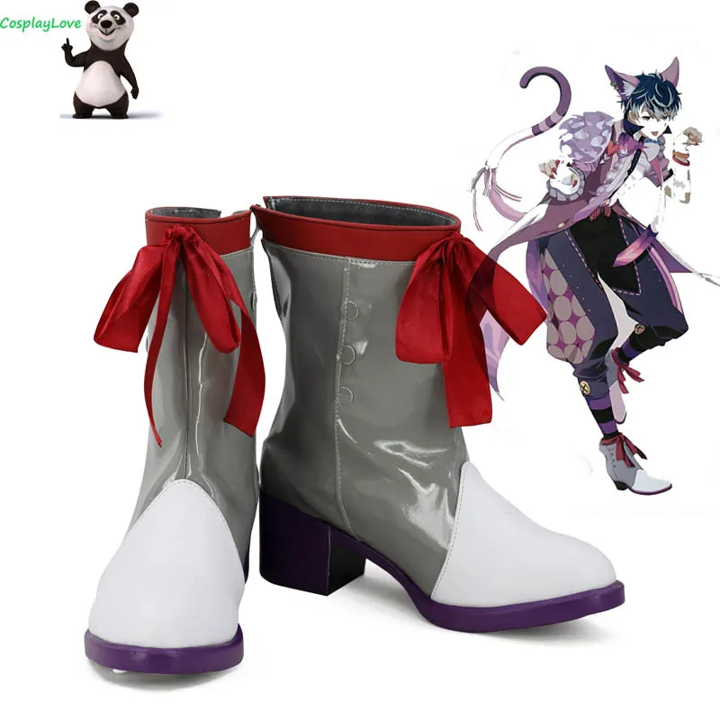 

CosplayLove Idolish7 Cosplay Shoes White Gray Momo Cosplay Shoes Boots For Halloween Christmas