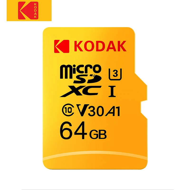 64GB U3 Карта памяти Kodak, 256 ГБ, 128 ГБ, 64 ГБ, U3, 32 ГБ, Micro sd карта, класс 10, UHS-1, флеш-карта, память Microsd, TF/sd карта s для планшета, 512 ГБ - Емкость: 64GB U3