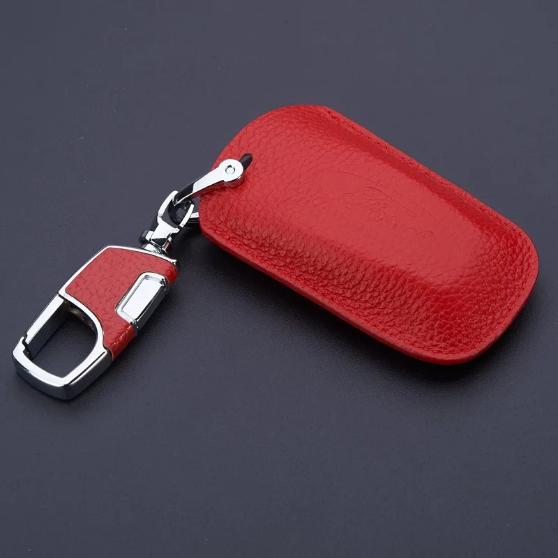 Кожаный чехол для ключа Ford Mondeo 2017 Fusion 2018 Edge Explorer F150|leather key cover|ford coverford cover |
