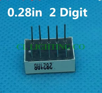 Зеленая 7-сегментная общая анодная 2-битная цифровая трубка 0 28 дюйма.