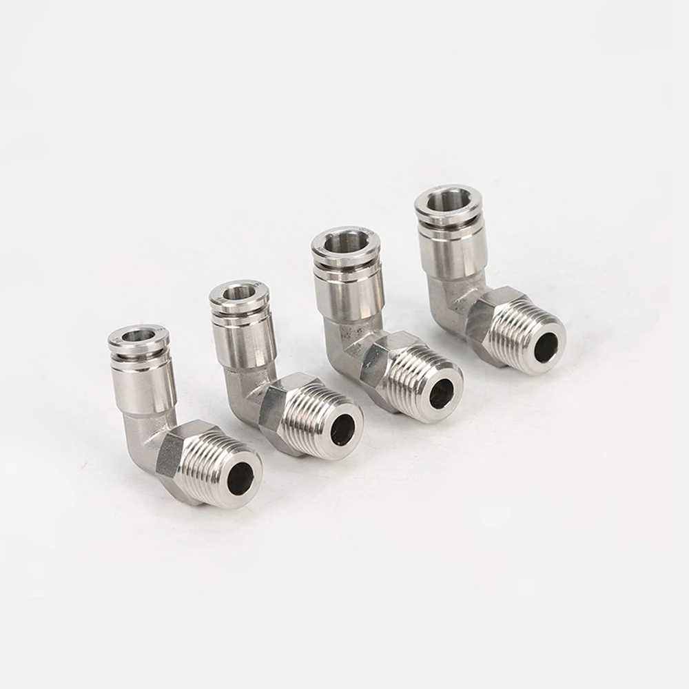 M5 M6 1/" 1/4" 3/" 1/2" BSPT мужской локоть пневматический 304 из нержавеющей стали нажимной в быстроразъемном разъеме воздуха штуцер сантехника