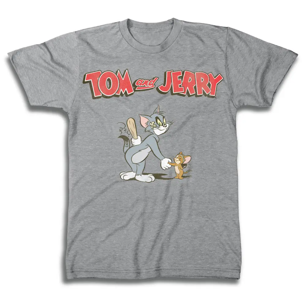 Мужская футболка Hanna Barbera Tom And Jerry BFF Спортивная Удобная Повседневная с короткими