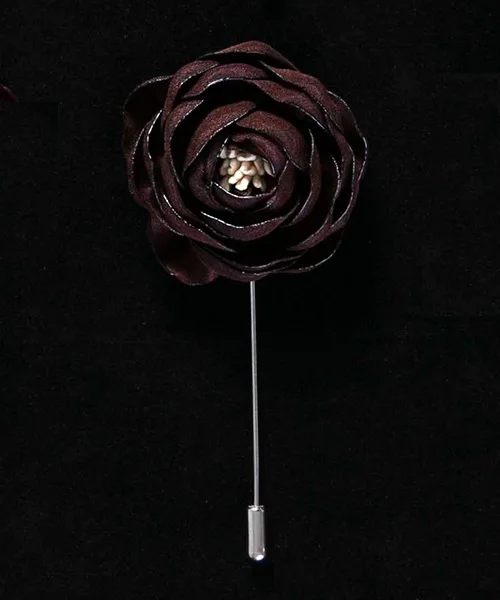 NO.15 Lapel Pin Портной Смит цветок нагрудный знак брошь Модный дизайнер ручной работы для мужчин твердый цветок розы нагрудный знак брошь для мужчин аксессуары для костюма - Окраска металла: NO.15 Lapel Pin
