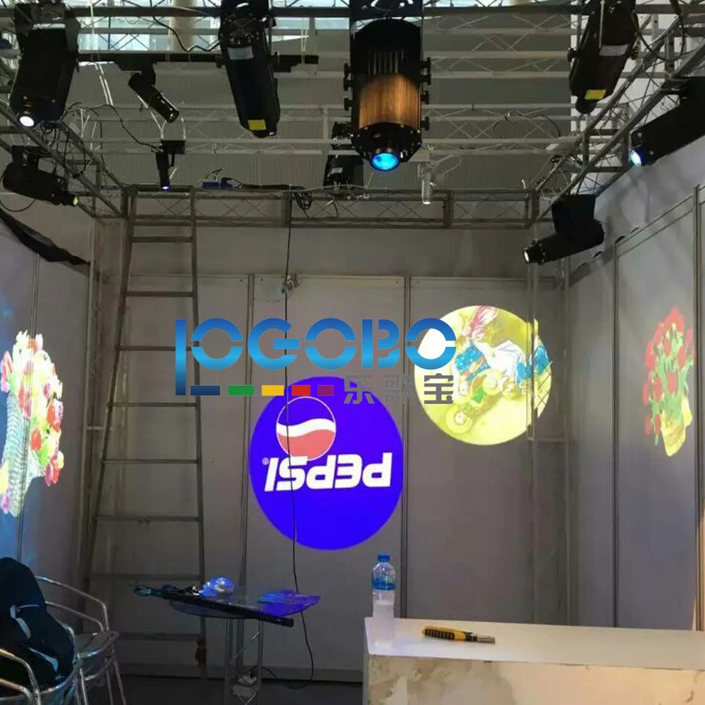 구매 블랙 200W Led 고보 프로젝터 바 무대 집 조명, 방수 IP65 회전 조명 ADJ 사용자 정의 유리 고보 프로젝션 이미지 라이트