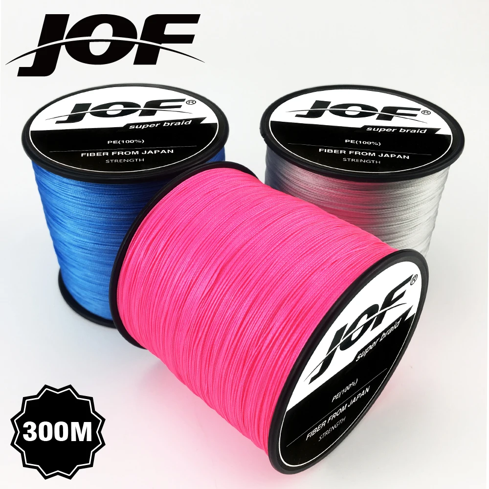 300 м JOF Фирменная суперпрочная многонитевая плетеная рыболовная леска 100% PE от 18 до