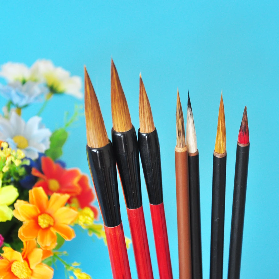 Кисть для китайской каллиграфии 7 шт./компл.|chinese calligraphy brush|calligraphy brushbrush weasel hair |