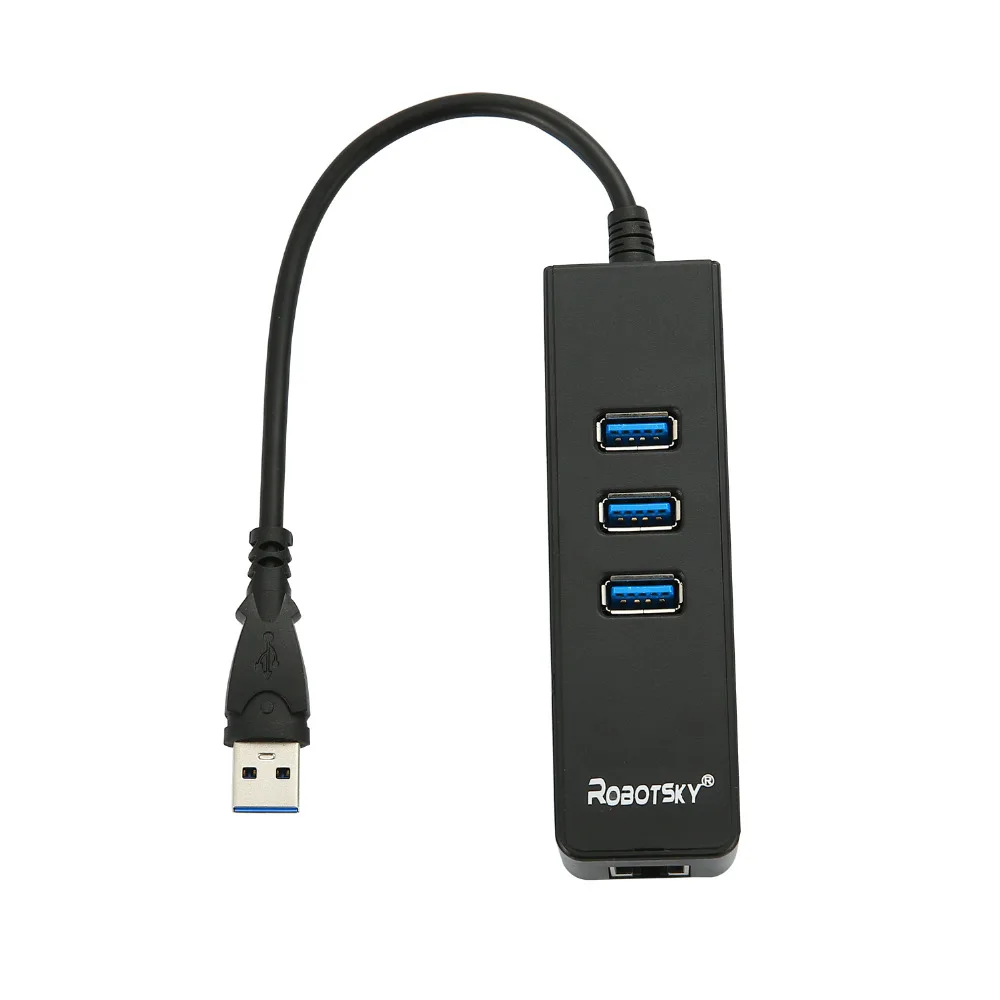 Высокая скорость 3 Порты USB 3,0 концентратор 10/100/1000 Мбит/с на RJ45 Gigabit Ethernet LAN проводной сетевой адаптер конвертер для компьютера ПК