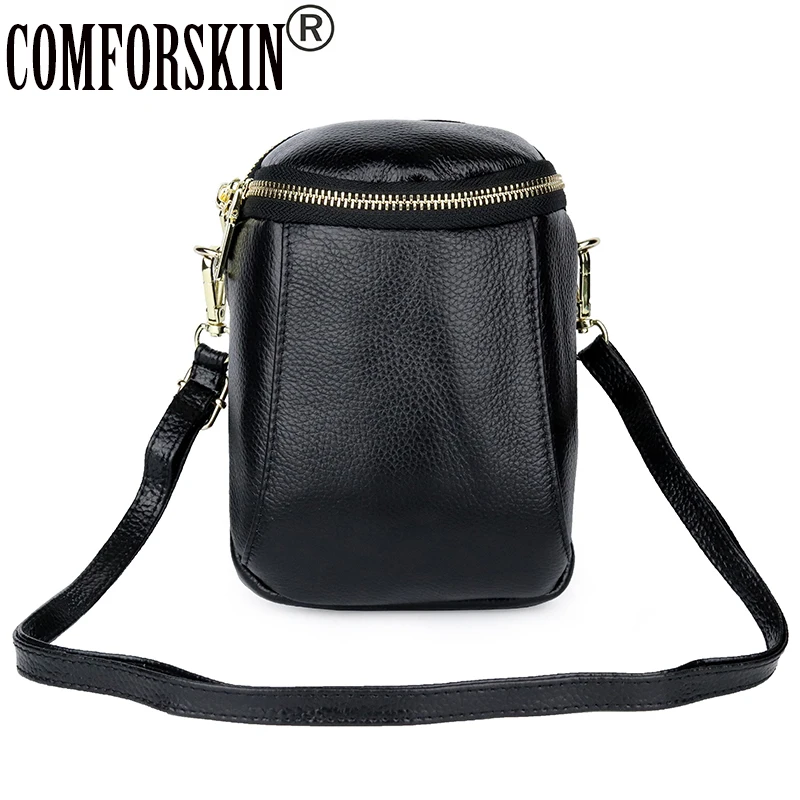 Дизайнерская женская сумка для мобильного телефона COMFORSKIN модная мессенджер из