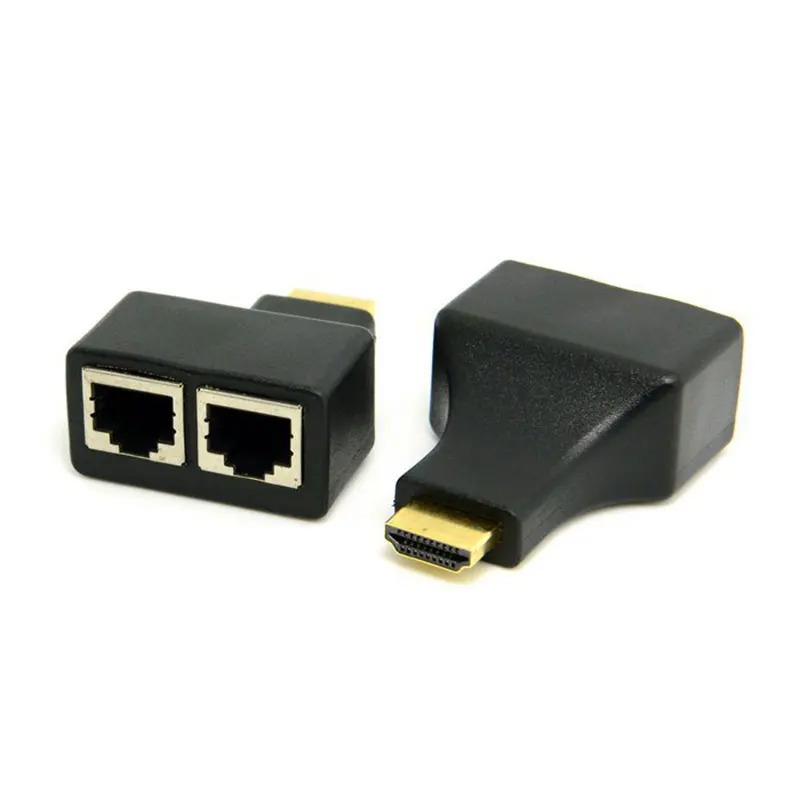 Новинка HDMI более 30 м RJ45 CAT5e CAT6 UTP LAN Ethernet балун расширитель HD 1080P 3D HDTV|Компьютерные