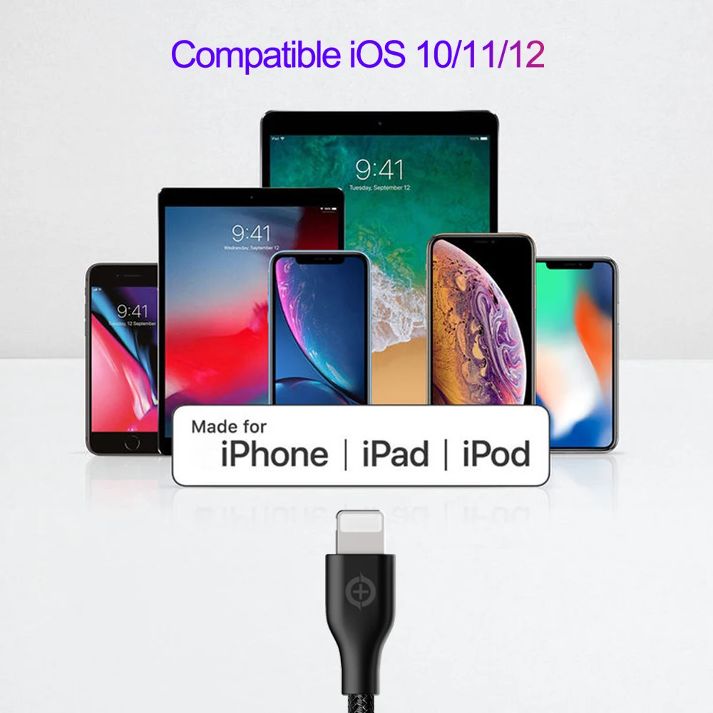 Кабель для iOS, usb-кабель для iPad iPhone XS XR X 8 7 6 6s, usb-кабель для зарядки и usb-кабель для передачи данных, адаптер для телефонной линии