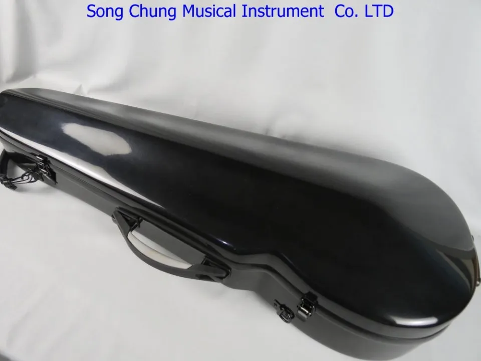 

Top Quality black fiberglass straight flange adjustable 15-17" viola case