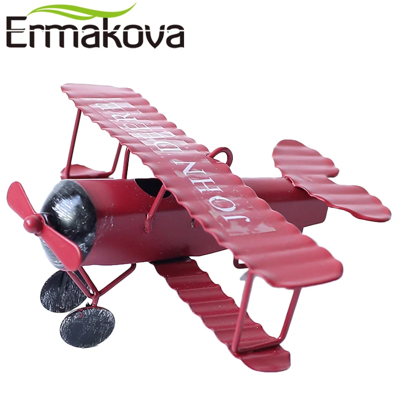 Ермакова мини модель аэроплана самолет фигурка биплан ремесла детский подарок