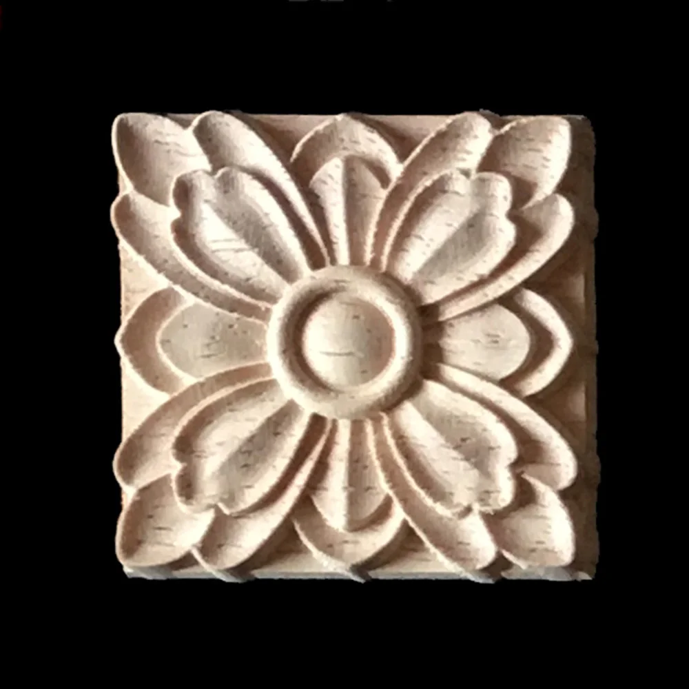 

Home Decoration Accessories Furniture Appliques Woodcarving Corner Decal Wooden Applique Decor Frame Wall Door Woodcarving Decal