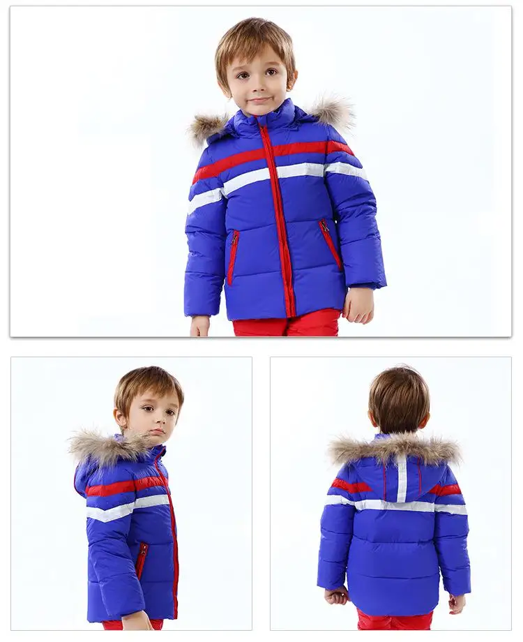 Модная детская одежда 2017 пуховик зимнее пальто для девочек унисекс теплая парка 2