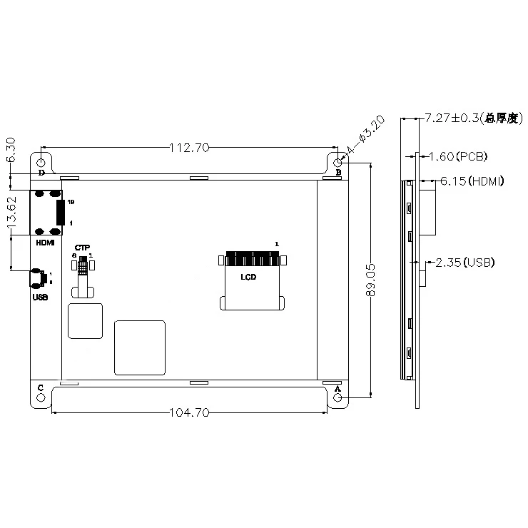 HF 800*480 HD HDMI 5 дюймов USB сенсорный экран дисплей TFT ЖК-панель модуль для Banana Pi Raspberry Pi 2 Raspberry Pi 3 Model B/B