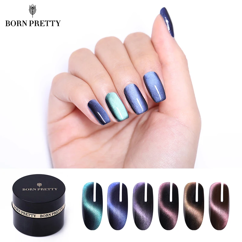 BORN PRETTY 5D Магнитный Гель-лак для ногтей с эффектом «кошачий глаз» 5 мл роскошный нефритовый эффект замачиваемый УФ Гель-лак для ногтей звездное небо лак для ногтей
