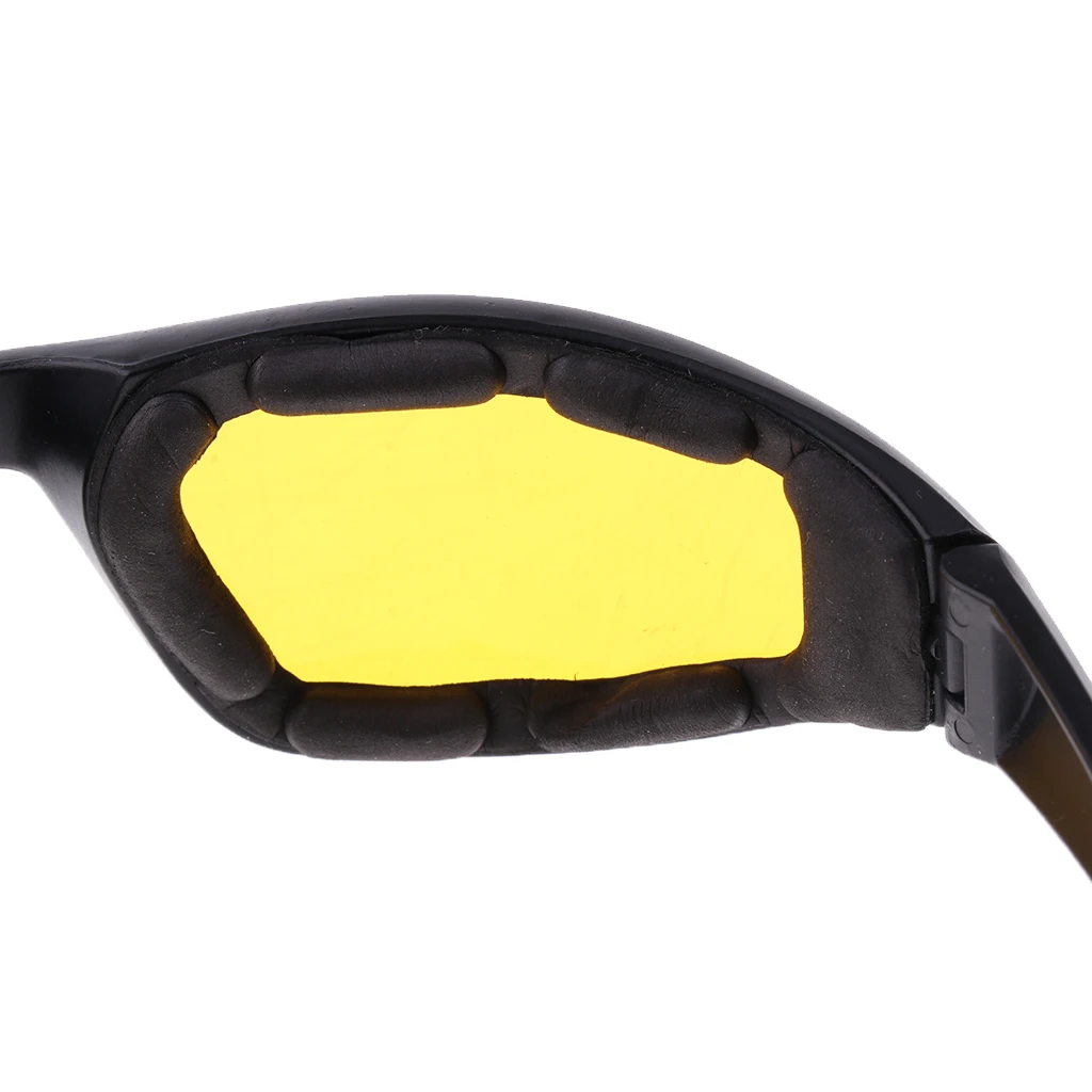 1 Pc Motorcycle Windproof Dustproof Riding Glasses Padded Comfortable Yellow PVC mirror coated UV400 lenses Eyewear | Автомобили и