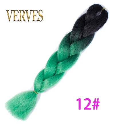 P1B/27 VERVES 5 шт./лот синтетические двухцветные высокотемпературные волокна Омбре плетение волос 24 дюймов Крупногабаритные косички для наращивания волос - Цвет: P1B/27