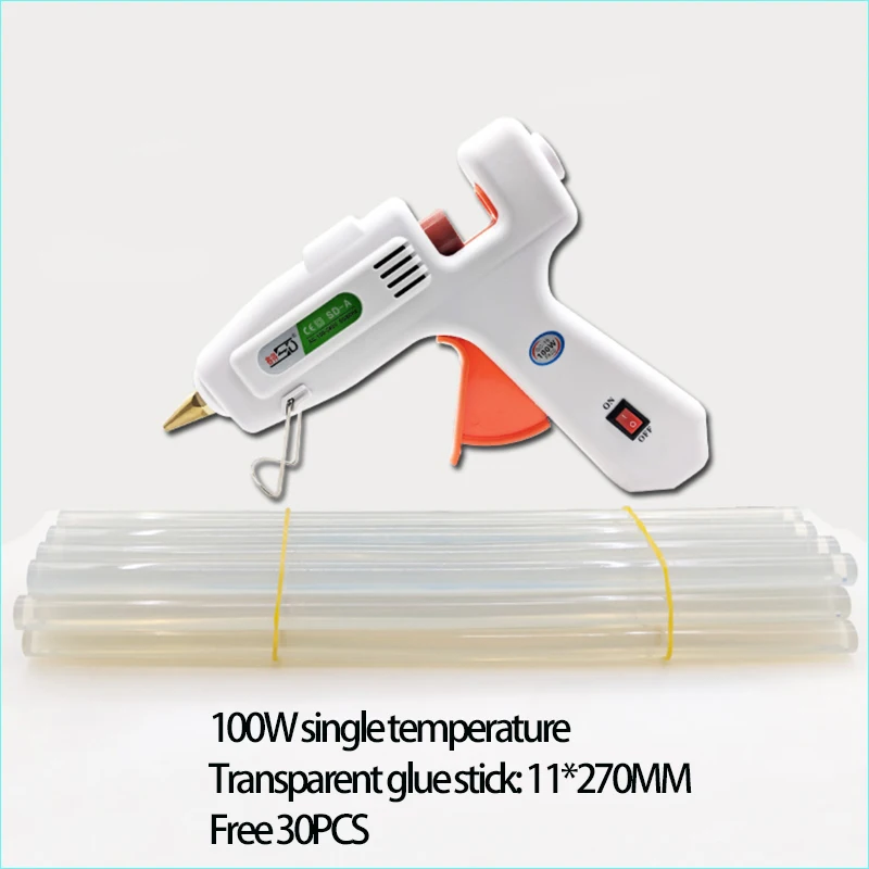 60/100 W Двойной Температуры 110 V-240 V горячего расплава клея пушка с 11 мм* 270 мм Клеевые стержни DIY термо мини