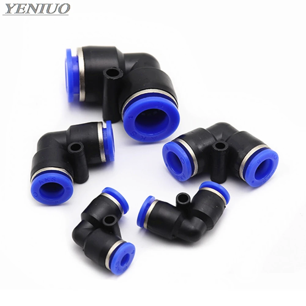 

PVG "2Way 4 6 8 10 12 14 16 мм Пневматический L-образный коленчатый фитинг пластиковый соединитель для труб быстроразъемный фитинг