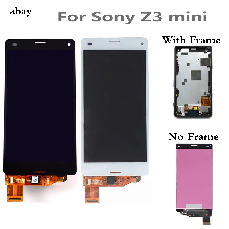 ЖК дисплей для SONY Xperia Z3 Compact сенсорный экран с рамкой Mini D5803 D5833 4 6 дюйма|Экраны