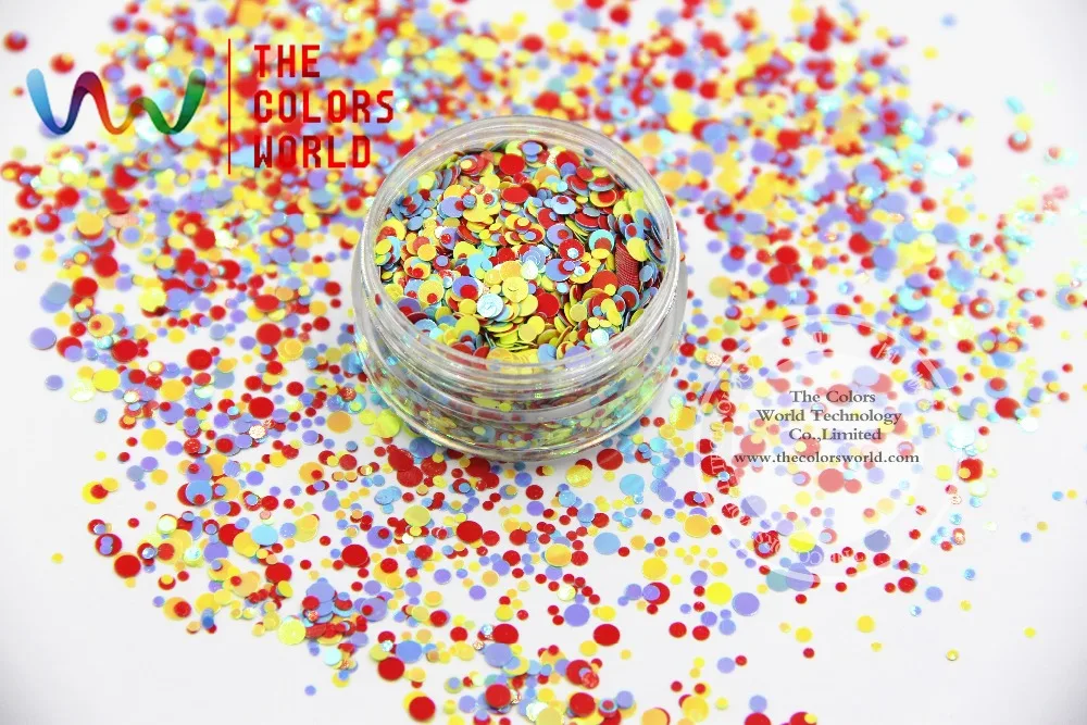 _ Смешанные размеры смешанные цвета круглая точка форма для ногтевого дизайна и