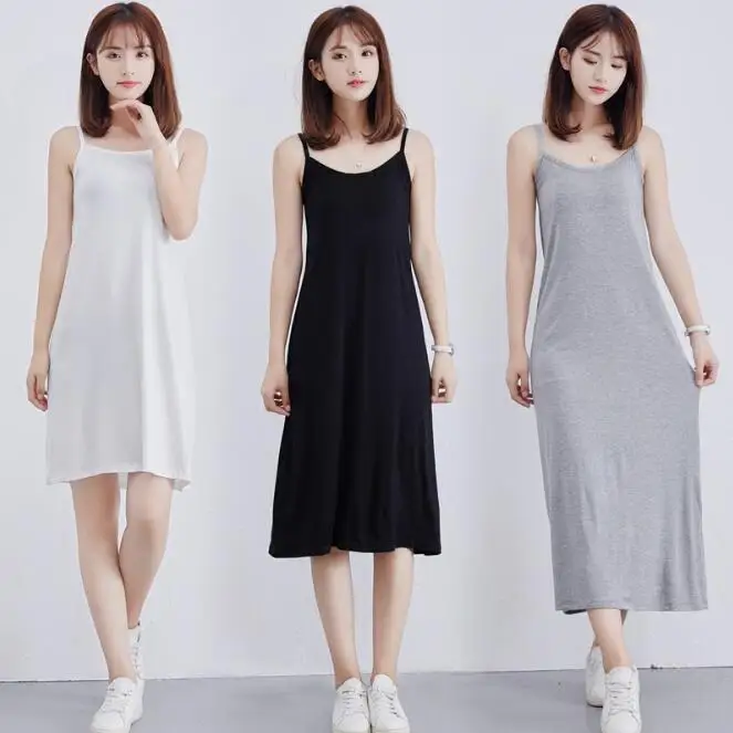 Летние Модальные корейские трикотажные ремень на бретельках Женские облегающие