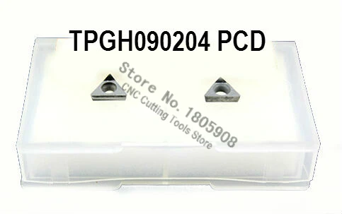 

Free shipping 2PCS TPGH090204 PCD Diamond inserts ,Carbide Milling Inserts,CNC Insert, CNC Lathe Tool For STGCR / STFCR / STWCR