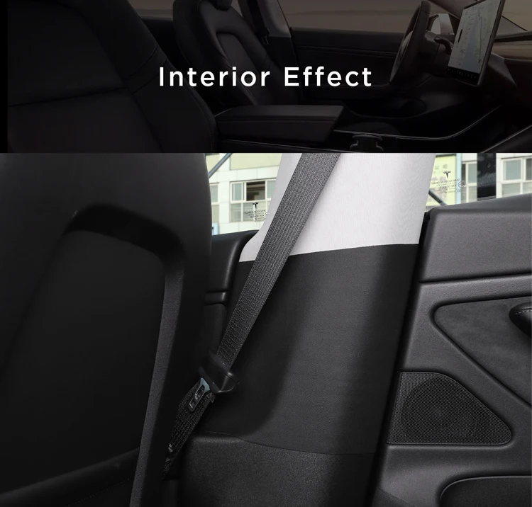LUCKEASY for Tesla Model 3- Invisible Car door Anti Kick Pad Protection Side Edge Film Protector Stickers