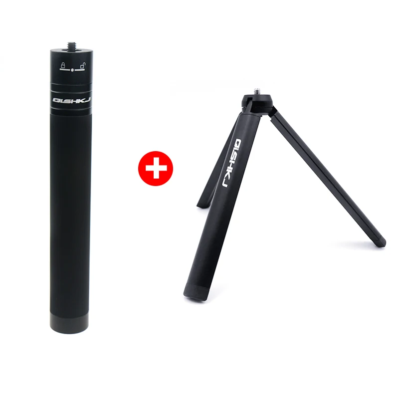 Штатив и удлинитель для DJI OSMO Mobile 2/Zhiyun Smooth 4 Q/Crane M2/Xiaomi Mijia feiyu ручные аксессуары - Цвет: Черный