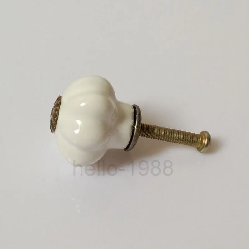 25 мм белый фонарь в виде тыквы керамическая ручка для шкафа ящика комода кухни |