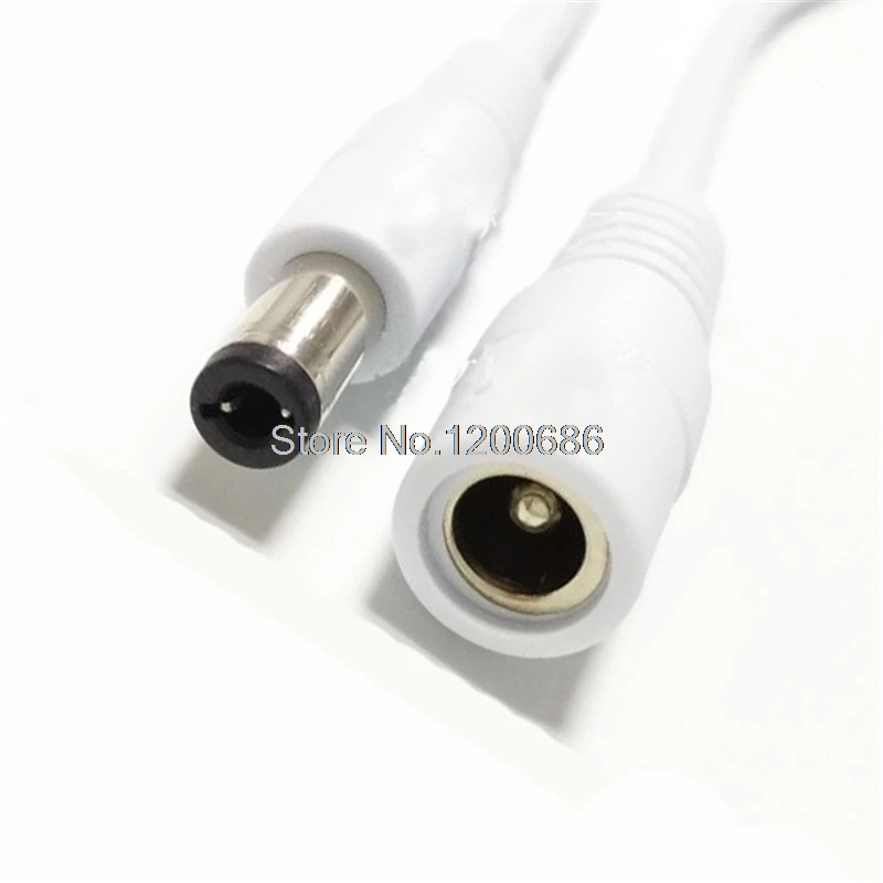 

0.75MM2 power cord wire harness 18AWG White power extension wire harness DC5.5 * 2.5 male to female connector