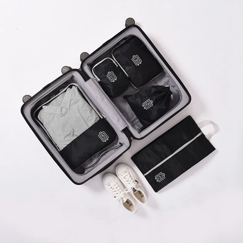 5pcs Black Не пропустите высокое качество 5 шт./компл. путешествия трусы в форме мешочка Организатор Cube Портативный туалетные принадлежности Чемодан хранения - Цвет: 5pcs Black