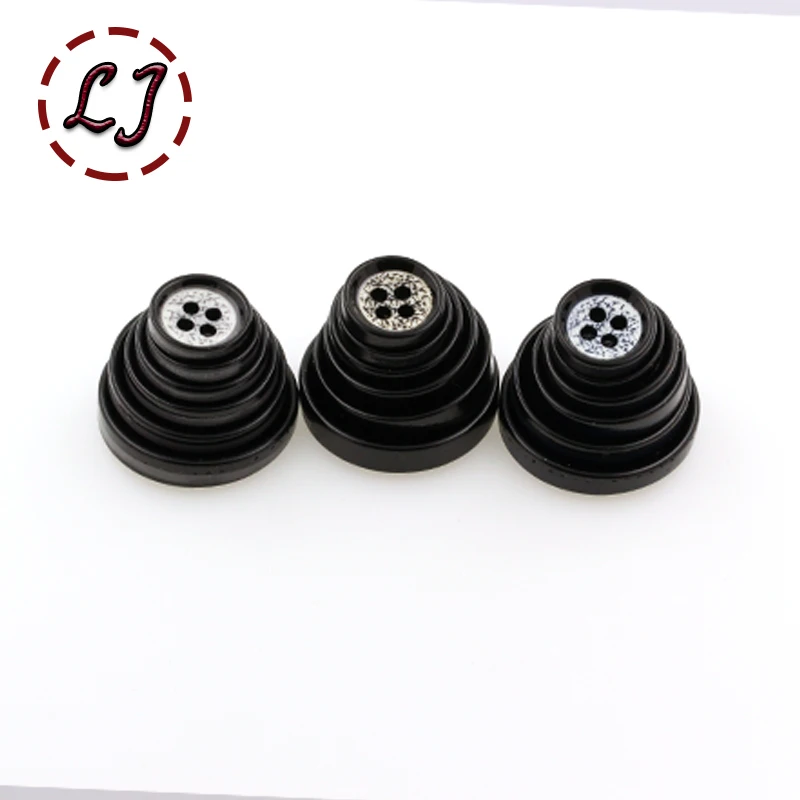 Бесплатная доставка 10 шт./лот синий кофе 4 отверстия круглая кнопка полимерная