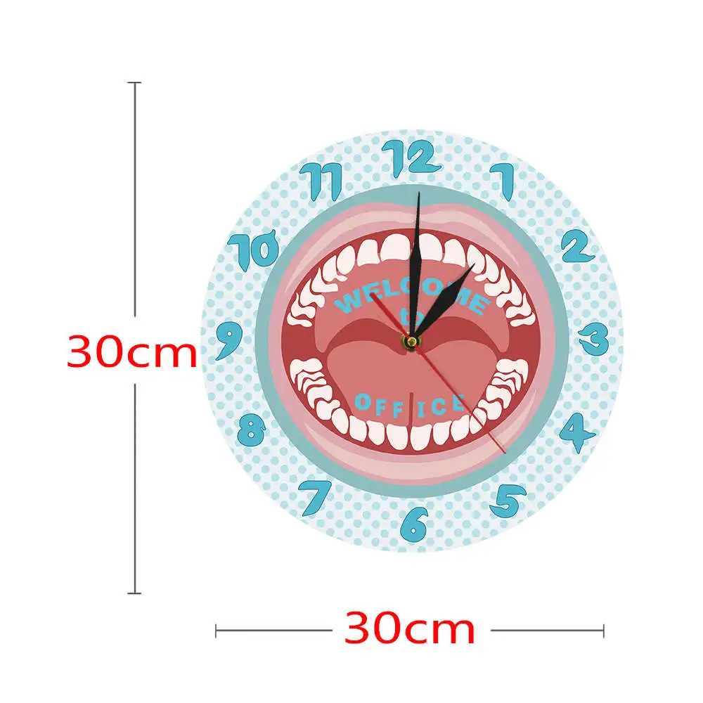 Персонализированные Ваше имя стоматолога настенные часы на заказ стоматолога имя гигиениста знак зубы настенные часы стоматологическая клиника стоматология Настенный декор