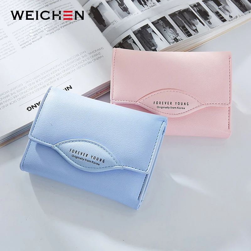 Кошелек WEICHEN Женский короткий из искусственной кожи|coin pocket|female purseshort wallet |