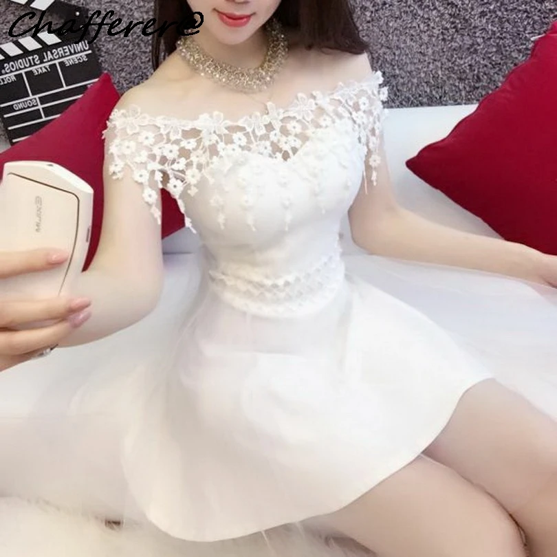 Chafferer Клубные пикантные Холтер Твердые с открытыми плечами белое кружево